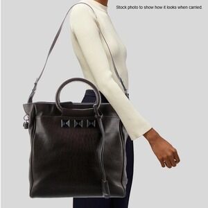 Marc Jacobs Leather Rocket Tote - Rare Carter Collection w/Crossbody in Charcoal